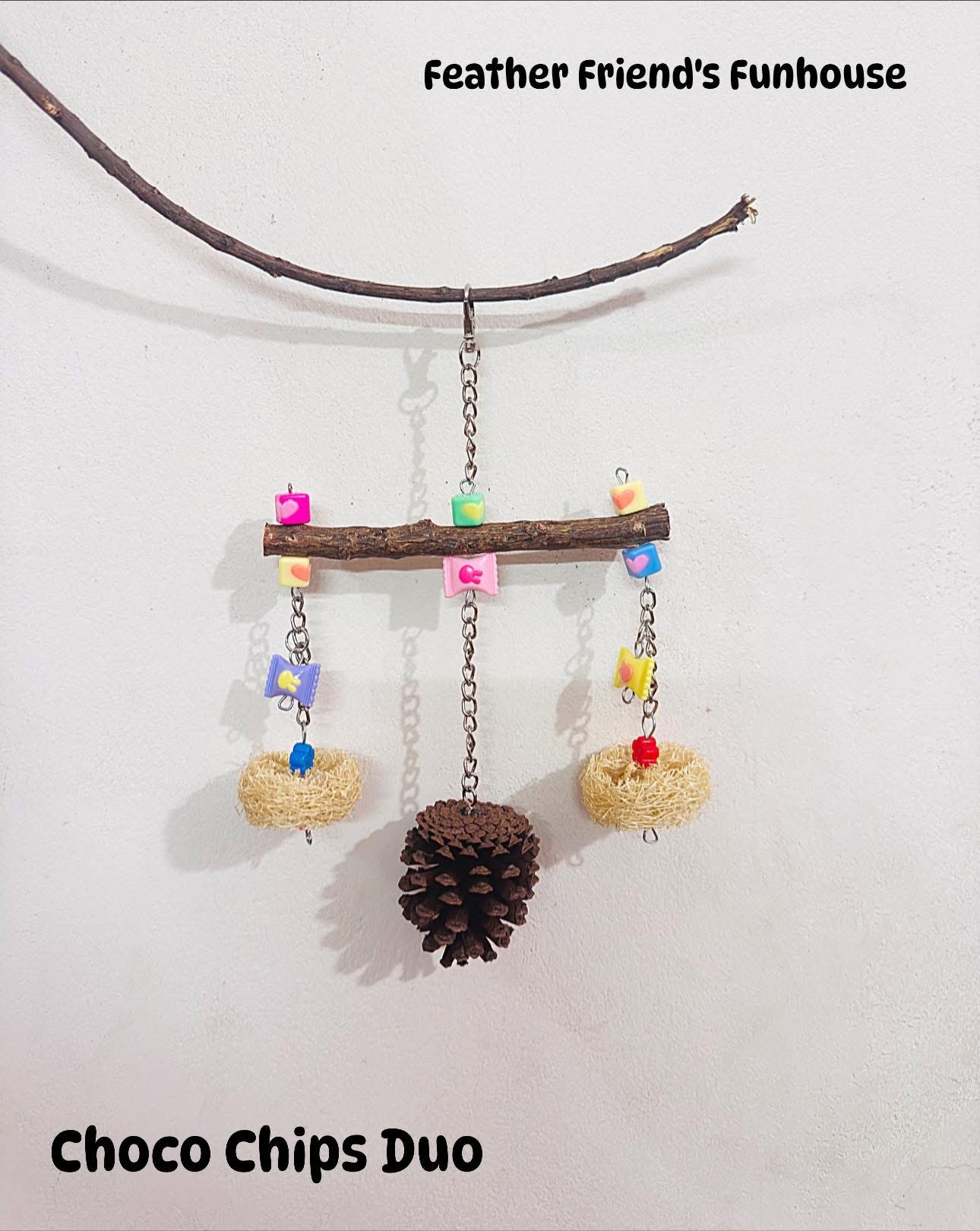 Choco chips duo — Bird Toy from Feather Friends Funhouse Bangladesh